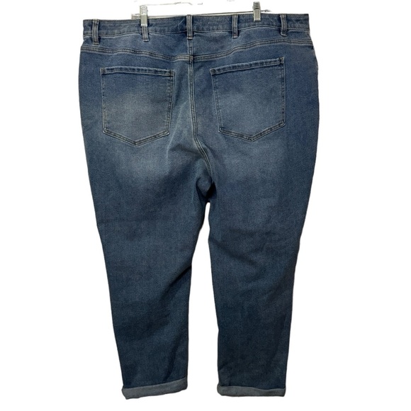 NEW Lane Bryant Signature Fit Mid Rise Boyfriend distressed crop jeans Womens 22 - Picture 2 of 11